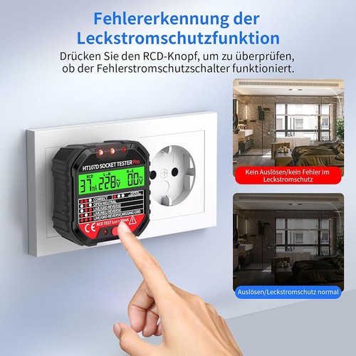 Steckdosentester mit rcd - steckdosentester,